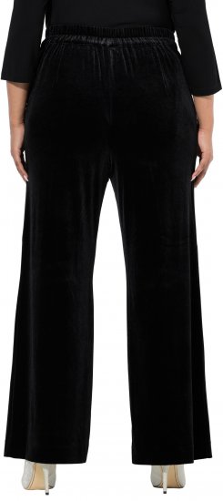 Ulla Popken Velvet Suit Pants Black - Blugi & Pantaloni pentru Femei Mărimi Mari – Plus Size - 