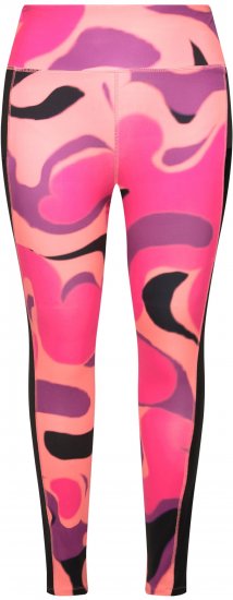 Ulla Popken Abstract Print Quick Dry Leggings Purple - Blugi & Pantaloni pentru Femei Mărimi Mari – Plus Size - 