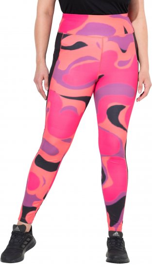 Ulla Popken Abstract Print Quick Dry Leggings Purple - Blugi & Pantaloni pentru Femei Mărimi Mari – Plus Size - 