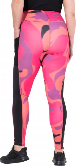 Ulla Popken Abstract Print Quick Dry Leggings Purple - Blugi & Pantaloni pentru Femei Mărimi Mari – Plus Size - 