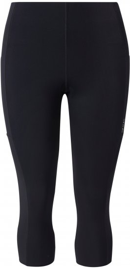 Ulla Popken Cropped Sports Leggings Black - Blugi & Pantaloni pentru Femei Mărimi Mari – Plus Size - 