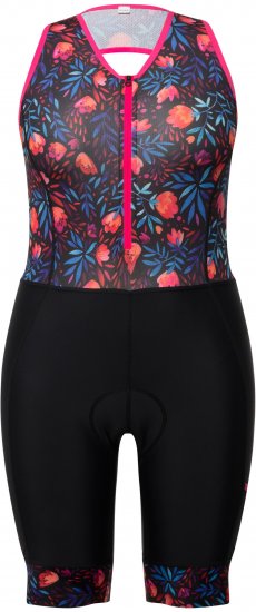Ulla Popken Functional Padded Zip Front Cycling Leotard Black - Blugi & Pantaloni pentru Femei Mărimi Mari – Plus Size - 
