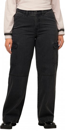 Ulla Popken Mandy Cargo Jeans Black - Blugi & Pantaloni pentru Femei Mărimi Mari – Plus Size - 
