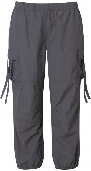 Ulla Popken Elastic Waist Cargo Pants Graphite Grey - Blugi & Pantaloni pentru Femei Mărimi Mari – Plus Size - 