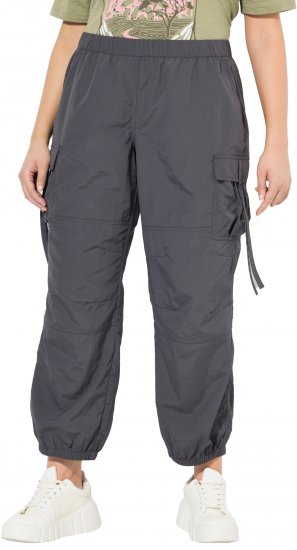 Ulla Popken Elastic Waist Cargo Pants Graphite Grey - Blugi & Pantaloni pentru Femei Mărimi Mari – Plus Size - 