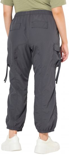 Ulla Popken Elastic Waist Cargo Pants Graphite Grey - Blugi & Pantaloni pentru Femei Mărimi Mari – Plus Size - 