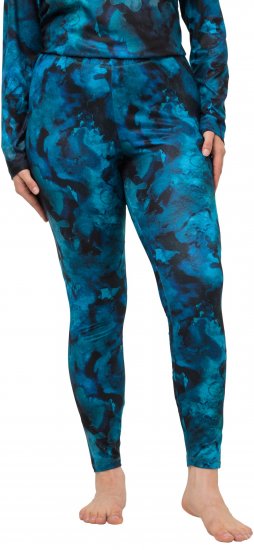 Ulla Popken Ink Print Functional Ski Leggings Blue - Blugi & Pantaloni pentru Femei Mărimi Mari – Plus Size - 