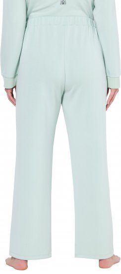 Ulla Popken Box Pleat Stretch Fit Yoga Pants Light Blue - Blugi & Pantaloni pentru Femei Mărimi Mari – Plus Size - 