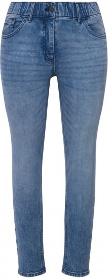 Ulla Popken Distressed Wash Jeans Blue - Blugi & Pantaloni pentru Femei Mărimi Mari – Plus Size - 