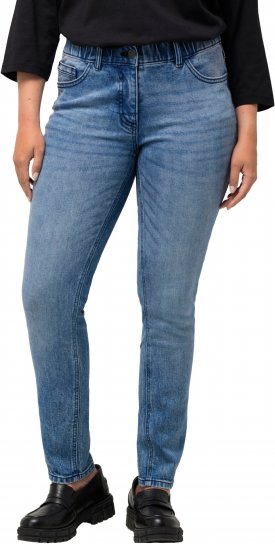 Ulla Popken Distressed Wash Jeans Blue - Blugi & Pantaloni pentru Femei Mărimi Mari – Plus Size - 