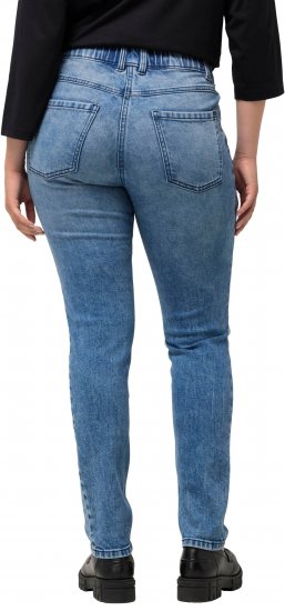 Ulla Popken Distressed Wash Jeans Blue - Blugi & Pantaloni pentru Femei Mărimi Mari – Plus Size - 