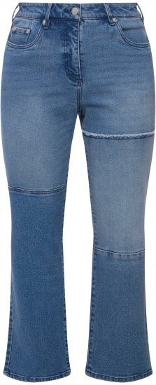 Ulla Popken Patchwork Jeans Blue - Blugi & Pantaloni pentru Femei Mărimi Mari – Plus Size - 