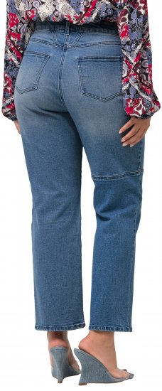 Ulla Popken Patchwork Jeans Blue - Blugi & Pantaloni pentru Femei Mărimi Mari – Plus Size - 