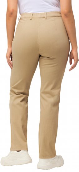 Ulla Popken Mony Tapered Leg Zip Pocket Pants Dark Putty - Blugi & Pantaloni pentru Femei Mărimi Mari – Plus Size - 