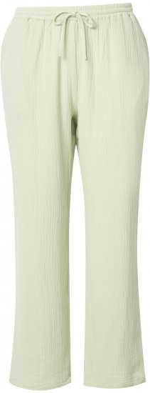 Ulla Popken Muslin Pull On Pants Green - Blugi & Pantaloni pentru Femei Mărimi Mari – Plus Size - 