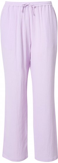 Ulla Popken Muslin Pull On Pants Purple - Blugi & Pantaloni pentru Femei Mărimi Mari – Plus Size - 