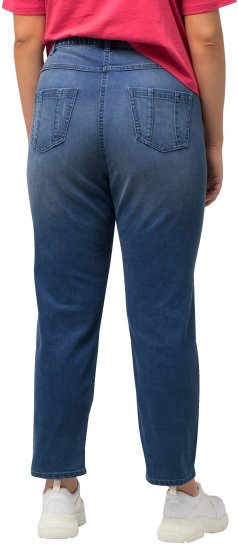 Ulla Popken Rhinestone Detail Stretch Fit Skinny Jeans Blue Denim - Blugi & Pantaloni pentru Femei Mărimi Mari – Plus Size - 