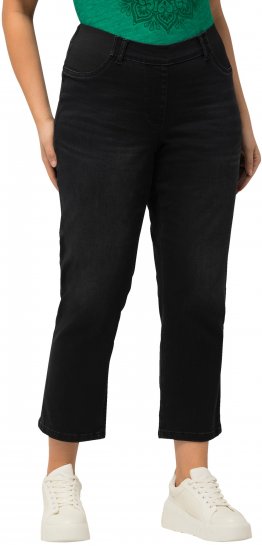 Ulla Popken Sienna Crop Stretch Jeans Black - Blugi & Pantaloni pentru Femei Mărimi Mari – Plus Size - 
