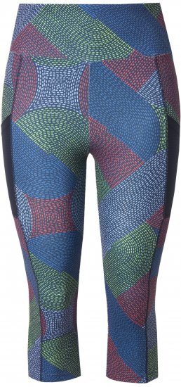 Ulla Popken Quick Dry Cropped Geometric Print Leggings Grey - Blugi & Pantaloni pentru Femei Mărimi Mari – Plus Size - 