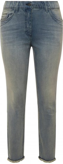 Ulla Popken Fringed Hem Sarah Jeans Blue - Blugi & Pantaloni pentru Femei Mărimi Mari – Plus Size - 