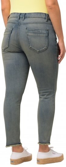 Ulla Popken Fringed Hem Sarah Jeans Blue - Blugi & Pantaloni pentru Femei Mărimi Mari – Plus Size - 