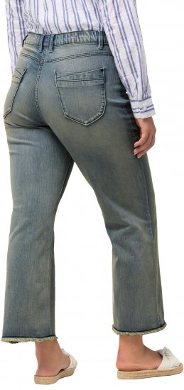Ulla Popken Fringed Leg Mandy Jeans Blue - Blugi & Pantaloni pentru Femei Mărimi Mari – Plus Size - 