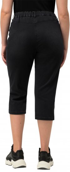 Ulla Popken Sienna Stretch Denim Capris Black - Blugi & Pantaloni pentru Femei Mărimi Mari – Plus Size - 