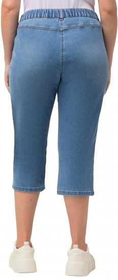 Ulla Popken Sienna Stretch Denim Capris Blue - Blugi & Pantaloni pentru Femei Mărimi Mari – Plus Size - 