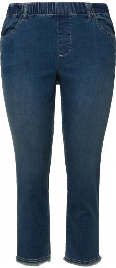 Ulla Popken Cropped Narrow Leg Jeans Blue Denim - Blugi & Pantaloni pentru Femei Mărimi Mari – Plus Size - 