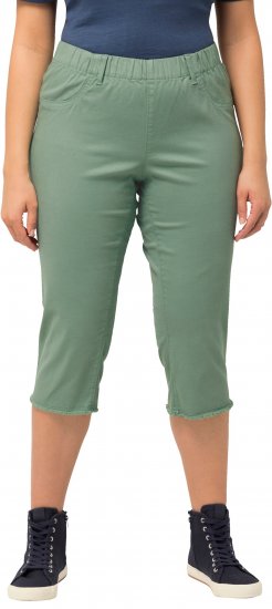 Ulla Popken Stretch Fit Raw Hem Moss Green - Blugi & Pantaloni pentru Femei Mărimi Mari – Plus Size - 