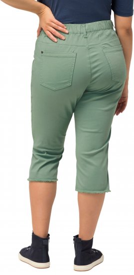 Ulla Popken Stretch Fit Raw Hem Moss Green - Blugi & Pantaloni pentru Femei Mărimi Mari – Plus Size - 