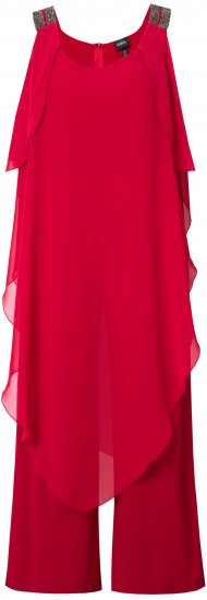 Ulla Popken Layered Chiffon Jumpsuit - Blugi & Pantaloni pentru Femei Mărimi Mari – Plus Size - 