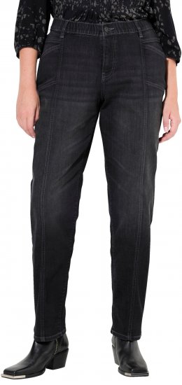 Ulla Popken Decorative Seam Boyfriend Jeans Dark Teal - Blugi & Pantaloni pentru Femei Mărimi Mari – Plus Size - 