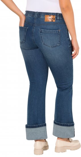 Ulla Popken Wide Cuff Stretch Fit Jeans Blue Denim - Blugi & Pantaloni pentru Femei Mărimi Mari – Plus Size - 