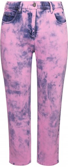 Ulla Popken Color Wash Stretch Fit Boyfriend Jeans Bold Pink - Blugi & Pantaloni pentru Femei Mărimi Mari – Plus Size - 