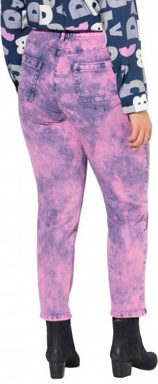 Ulla Popken Color Wash Stretch Fit Boyfriend Jeans Bold Pink - Blugi & Pantaloni pentru Femei Mărimi Mari – Plus Size - 