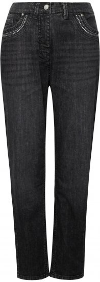 Ulla Popken Rivet Detail Mom Jeans Denim Blue - Blugi & Pantaloni pentru Femei Mărimi Mari – Plus Size - 