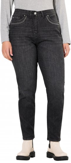 Ulla Popken Rivet Detail Mom Jeans Denim Blue - Blugi & Pantaloni pentru Femei Mărimi Mari – Plus Size - 