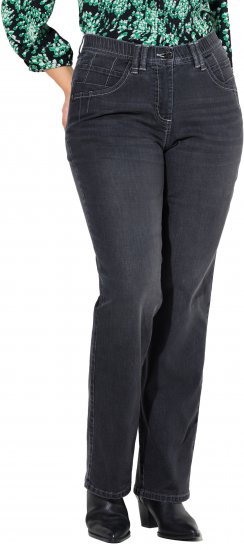 Ulla Popken Wide Leg Mandy Jeans Black - Blugi & Pantaloni pentru Femei Mărimi Mari – Plus Size - 