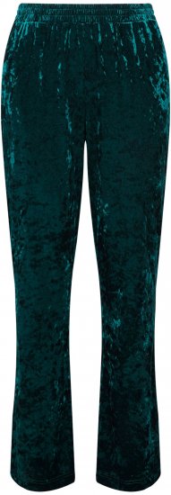 Ulla Popken Velvet Elastic Waist Pants Green - Blugi & Pantaloni pentru Femei Mărimi Mari – Plus Size - 