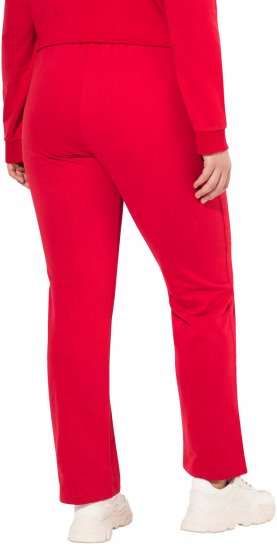 Ulla Popken Elastic Waist Sweatpants Red - Blugi & Pantaloni pentru Femei Mărimi Mari – Plus Size - 