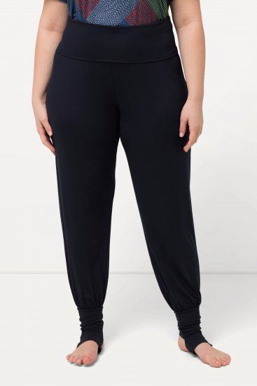 Ulla Popken Stirrup Yoga Pants Navy - Blugi & Pantaloni pentru Femei Mărimi Mari – Plus Size - 