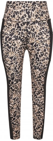 Ulla Popken Leopard Print Quick Drying Leggings Orange - Blugi & Pantaloni pentru Femei Mărimi Mari – Plus Size - 