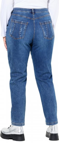 Ulla Popken Lightly Distressed Boyfriend Jeans Blue - Blugi & Pantaloni pentru Femei Mărimi Mari – Plus Size - 