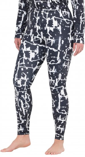 Ulla Popken Quick Drying Abstract Print Leggings Black - Blugi & Pantaloni pentru Femei Mărimi Mari – Plus Size - 