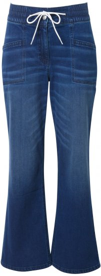 Ulla Popken Patch Pocket Elastic Waist Jeans Denim Blue - Blugi & Pantaloni pentru Femei Mărimi Mari – Plus Size - 