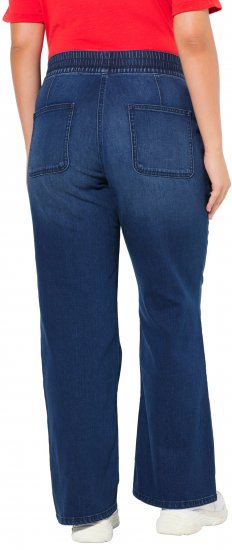 Ulla Popken Patch Pocket Elastic Waist Jeans Denim Blue - Blugi & Pantaloni pentru Femei Mărimi Mari – Plus Size - 