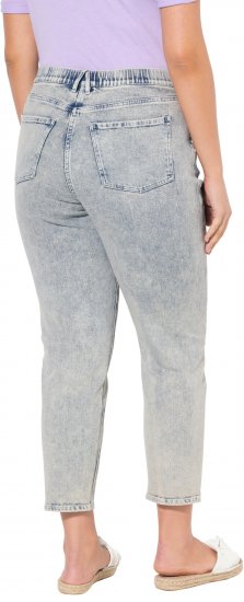 Ulla Popken Tapered Leg Mom Jeans Blue Denim - Blugi & Pantaloni pentru Femei Mărimi Mari – Plus Size - 