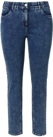 Ulla Popken Jersey Slim Leg Jeans Denim Blue - Blugi & Pantaloni pentru Femei Mărimi Mari – Plus Size - 