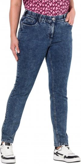 Ulla Popken Jersey Slim Leg Jeans Denim Blue - Blugi & Pantaloni pentru Femei Mărimi Mari – Plus Size - 